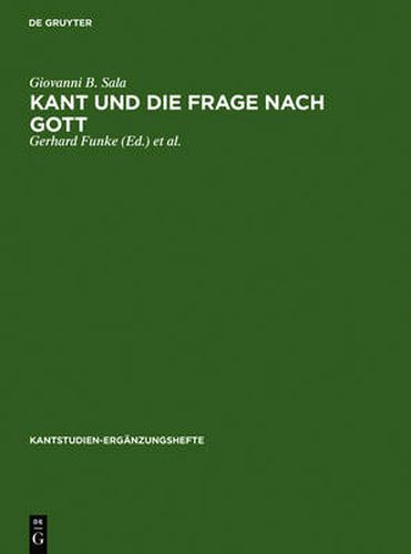 Cover image for Kant Und Die Frage Nach Gott