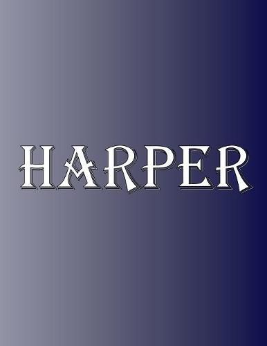 Cover image for Harper: 100 Pages 8.5 X 11 Personalized Name on Notebook College Ruled Line Paper