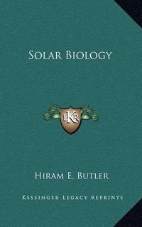 Cover image for Solar Biology