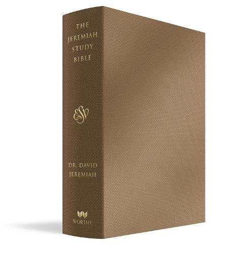 Cover image for The Jeremiah Study Bible, ESV, Bronze LeatherLuxe (R): What It Says. What It Means. What It Means for You.