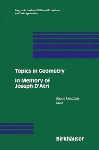 Cover image for Topics in Geometry: In Memory of Joseph D'Atri