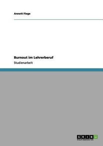 Cover image for Burnout Im Lehrerberuf