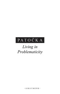 Cover image for Living in Problematicity