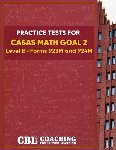Cover image for Practice Tests for CASAS Math GOAL 2 Level B, Forms 923M and 924M