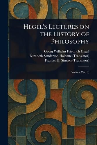 Cover image for Hegel's Lectures on the History of Philosophy