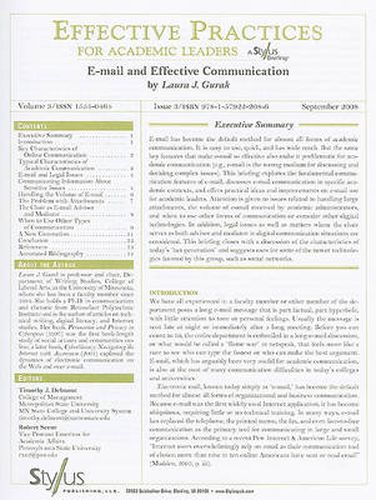 Cover image for E-mail and Effective Communication: Issue 3