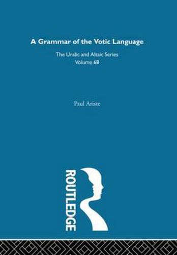 Cover image for A Grammar of the Votic Language