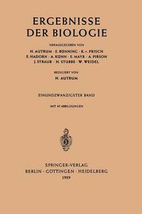 Cover image for Ergebnisse der Biologie