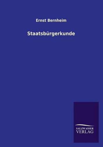 Cover image for Staatsburgerkunde