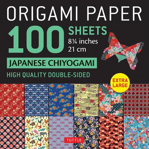 Cover image for Origami Paper 100 Sheets Japanese Chiyogami 8 1/4 (21 CM): High Quality Double-Sided Origami Sheets Printed with 12 Different Patterns (Instructions for 5 Projects Included)