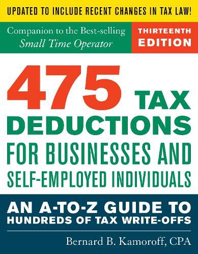 Cover image for 475 Tax Deductions for Businesses and Self-Employed Individuals: An A-to-Z Guide to Hundreds of Tax Write-Offs