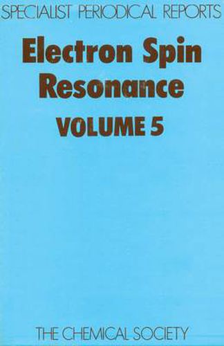 Cover image for Electron Spin Resonance: Volume 5