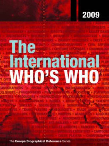 Cover image for The International Who's Who 2009