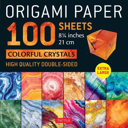 Cover image for Origami Paper 100 sheets Colorful Crystals 8 1/4" (21 cm)