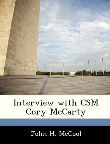 Cover image for Interview with CSM Cory McCarty
