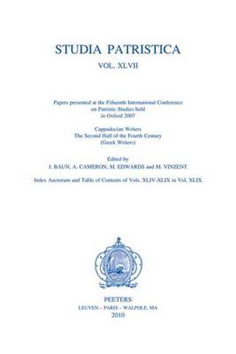 Cover image for Studia Patristica. Vol. XLVII - Cappadocian Writers, The Second Half of the Fourth Century (Greek Writers)