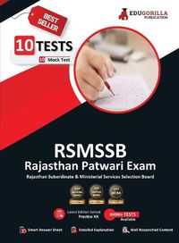 Cover image for RSMSSB Rajasthan Patwari Recruitment Exam 2023 (English Edition) - 10 Full Length Mock Tests (1500 Solved Objective Questions) with Free Access to Online Tests