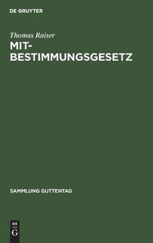 Cover image for Mitbestimmungsgesetz