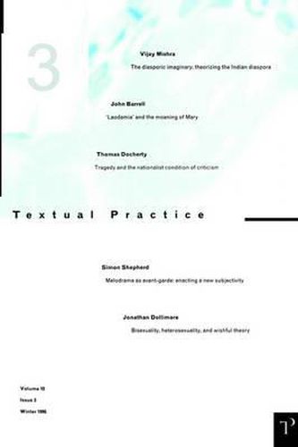 Cover image for Textual Practice: Volume 12, Issue 1