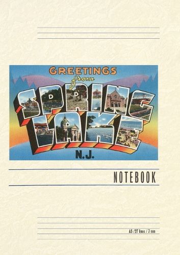 Cover image for Vintage Lined Notebook Greetings from Spring Lake, New Jersey