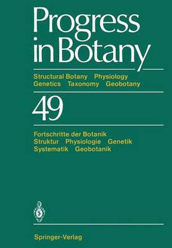 Cover image for Progress in Botany: Structural Botany Physiology Genetics Taxonomy Geobotany Fortschritte der Botanik Struktur Physiologie Genetik Systematik Geobotanik