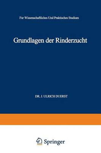 Cover image for Grundlagen Der Rinderzucht