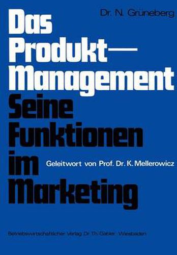 Cover image for Das Produkt-Management Seine Funktionen im Marketing