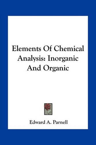 Cover image for Elements Of Chemical Analysis