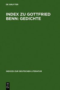Cover image for Index Zu Gottfried Benn: Gedichte