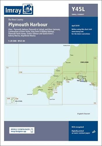 Cover image for Imray Chart Y45 Plymouth Harbour Laminated: Laminated Y45 Plymouth Harbour (Small Format)