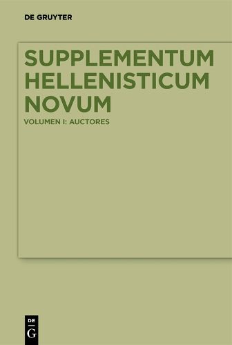 Cover image for Supplementum Hellenisticum Novum