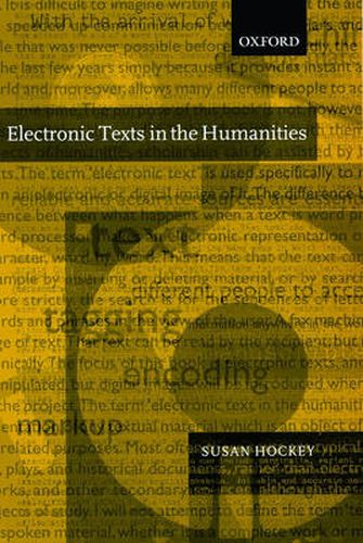 Cover image for Electronic Texts in the Humanities: Principles and Practice