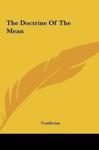 Cover image for The Doctrine of the Mean