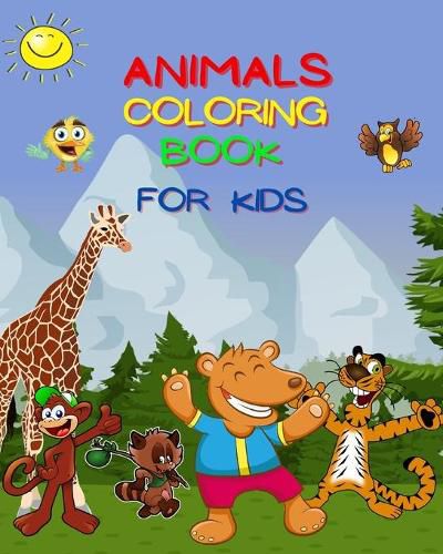 Cover image for Animals Coloring Book For Kids