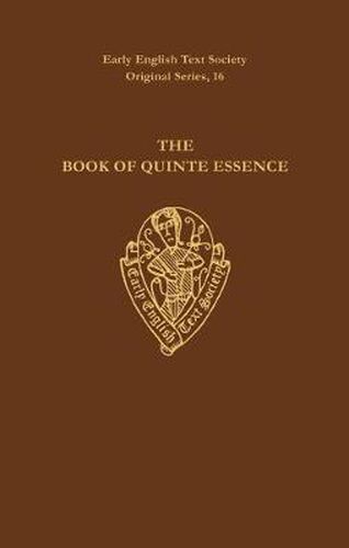 Cover image for Book of Quinte Essence Sloane MS 73