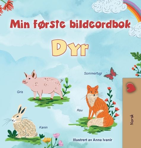 Cover image for First Picture Dictionary - Animals (Norwegian Children's Book)