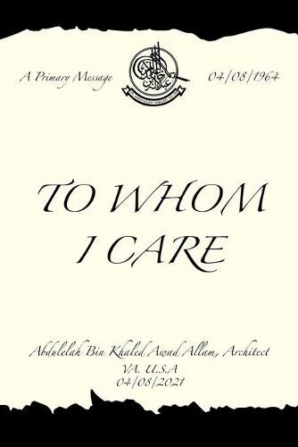 Cover image for To Whom I Care