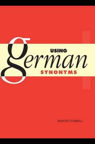 Cover image for Using German Synonyms