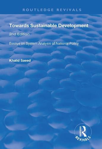 Cover image for Towards Sustainable Development: Essays on System Analysis of National Policy