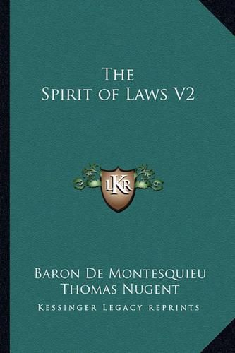 Cover image for The Spirit of Laws V2