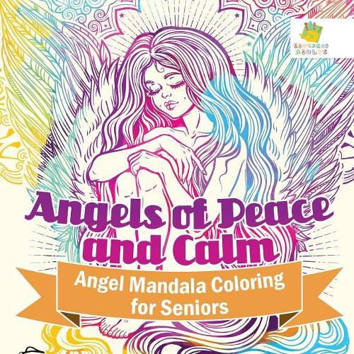 Cover image for Angels of Peace and Calm Angel Mandala Coloring for Seniors