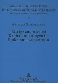 Cover image for Ertraege Aus Privaten Kapitalforderungen Im Einkommensteuerrecht