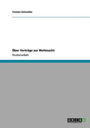 Cover image for UEber Vertrage zur Weltmacht