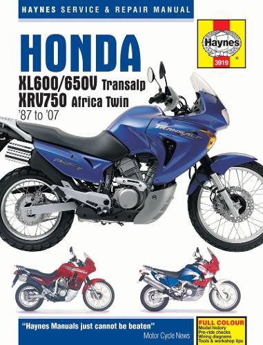 Cover image for Honda XL600/650 Transalp & XRV750 Africa Twin (87 - 07)