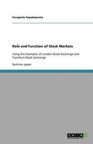 Cover image for Role and Function of Stock Markets