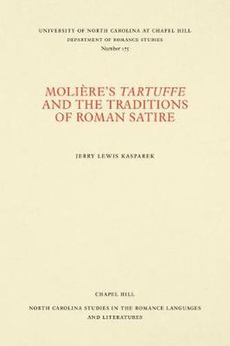 Cover image for Moliere's Tartuffe and the Traditions of Roman Satire