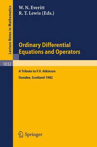 Cover image for Ordinary Differential Equations and Operators