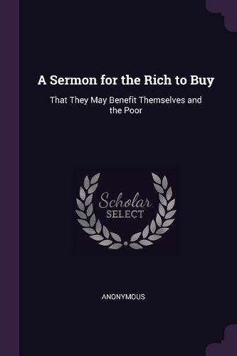 Cover image for A Sermon for the Rich to Buy