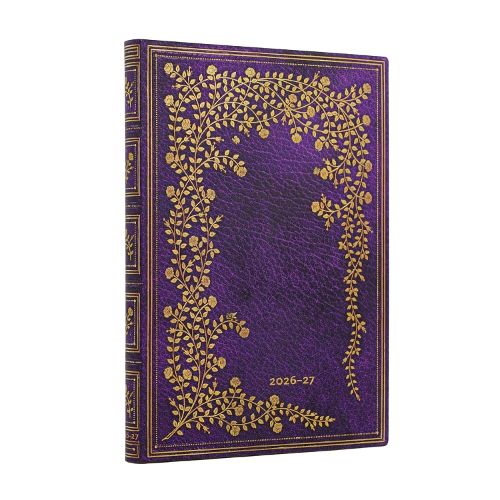 Cover image for 2027 New York Rose (Gilded Age) Midi 18-Month Softcover Dayplanner (Elastic Band Closure) Horizontal