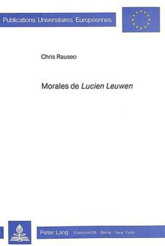 Cover image for Morales de Lucien Leuwen